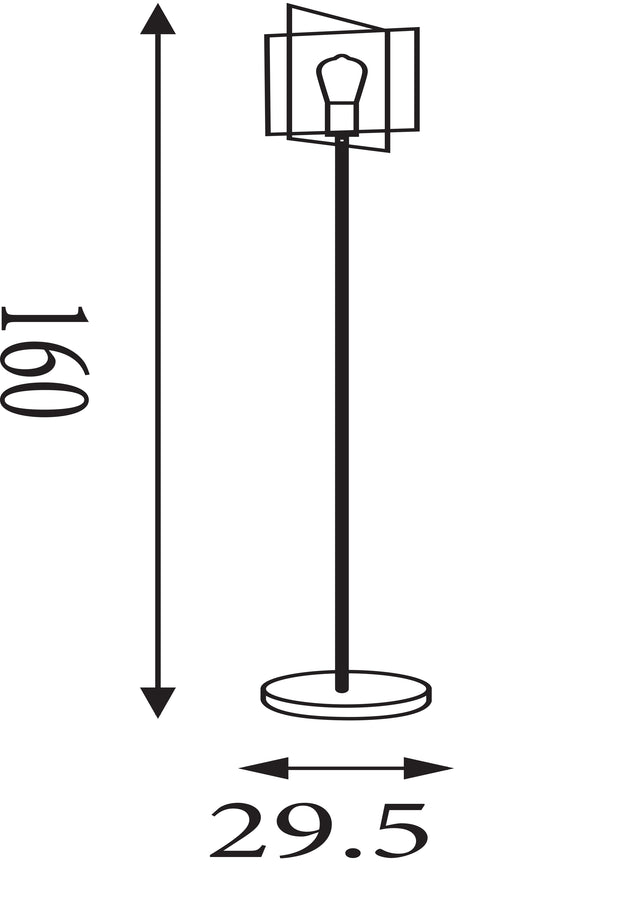 Plaza Floor Lamp - Matt Black Metal
