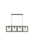 Plaza 4Lt Pendant - Matt Black Metal