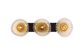 Sunbeam 3lt Wall Light, Clear and Amber Ribbed Glass