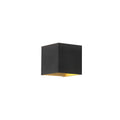 Newton Square Up&Down Wall Light, G9, Black/Gold