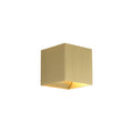 Newton Square Up&Down Wall Light, G9, Gold