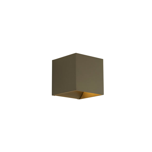 Newton Square Up&Down Wall Light, G9, Latte
