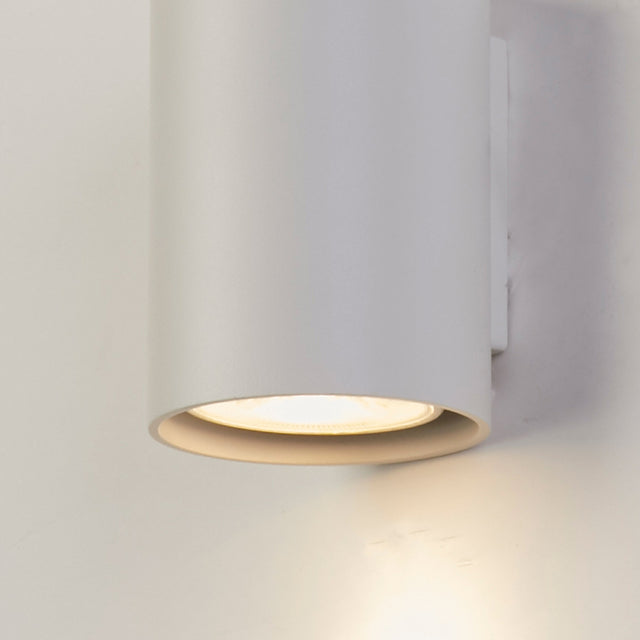 Cyls Cylinder Down Wall Light, GU10, White