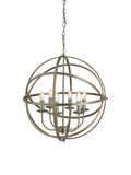 Orbit 6Lt Pendant  - Antique Brass Metal