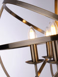 Orbit 6Lt Pendant  - Antique Brass Metal