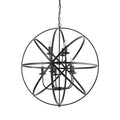 Orbit 8Lt Pendant, Matt Black  Metal