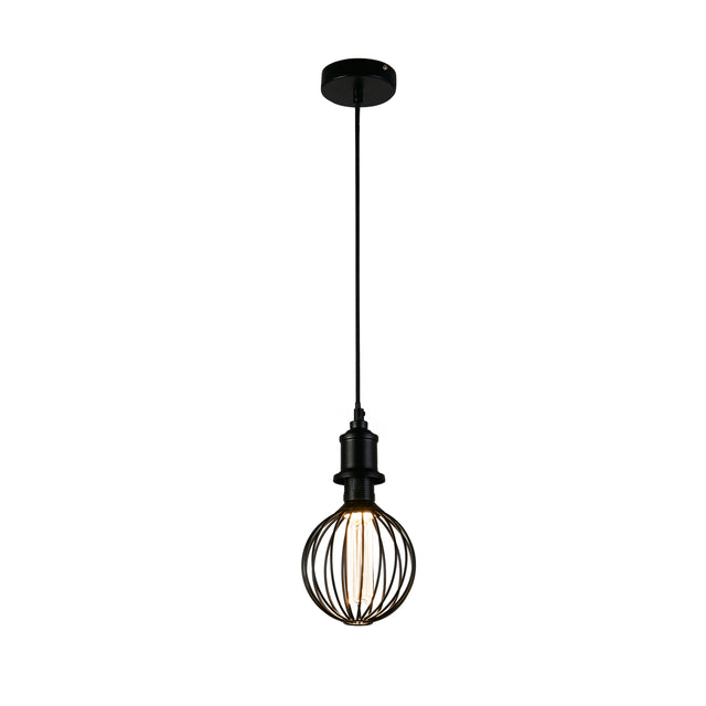 Globe Lamp - Black Metal