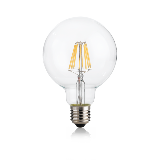 E27 GLOBO D095 08W 3000K CRI90 TRASP