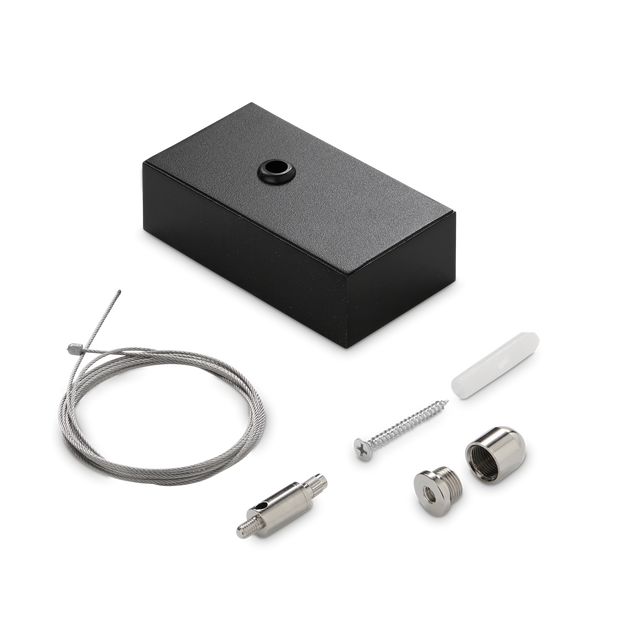STEEL KIT SINGLE STEEL CABLE 2 MT + BK CEILING CUP