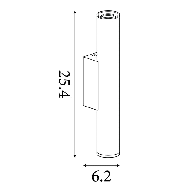 Beacon 2Lt Up/Down Wall Light, Latte Metal