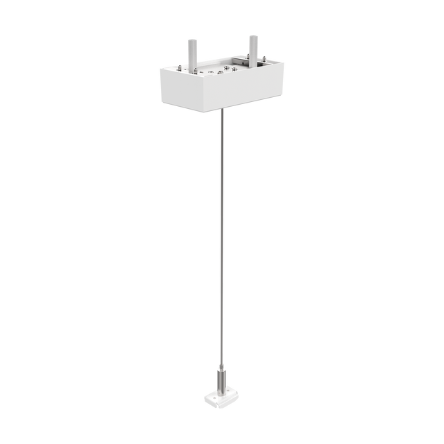 EGO KIT SINGLE STEEL CABLE 2 MT + CEILING CUP WH