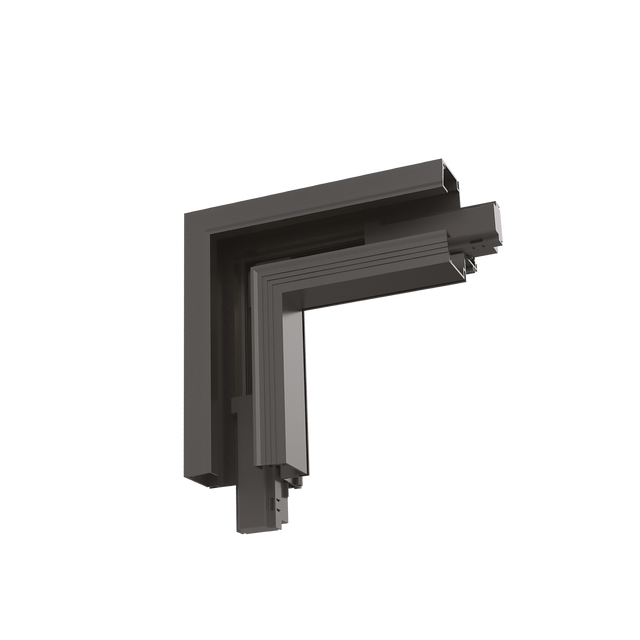 ARCA CORNER RECESSED RIGHT LEFT+CONNECTOR BK