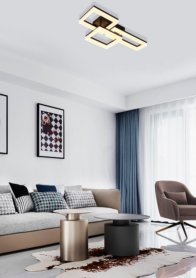 Wall Art II LED Flush, Matt Black