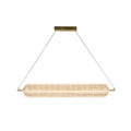 Capsule LED Convertible Pendant, Satin Brass Metal and Acryl