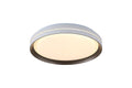 Saucer LED Flush, White and Latte Metal