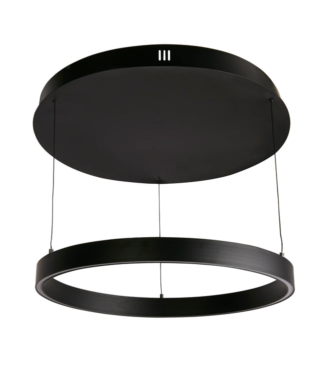 Layla Gesture Control Pendant - Black Metal & Opal Acrylic