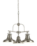 Dallas 3Lt Pendant - Satin Silver