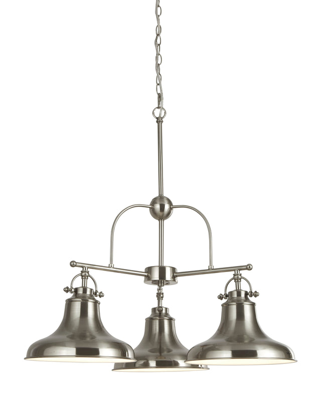 Dallas 3Lt Pendant - Satin Silver