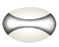 Glow LED Wall Light Oval - Chrome/Sand White