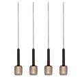 Dulwich 4Lt Bar Pendant - Black Metal