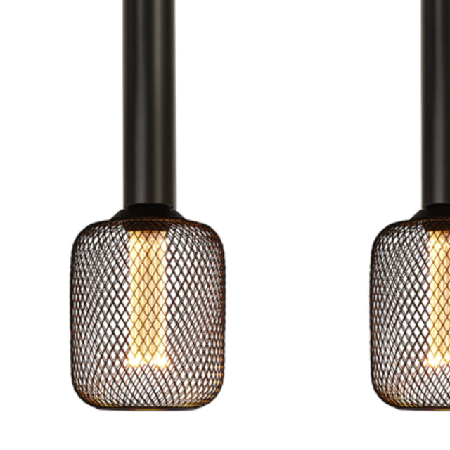 Dulwich 4Lt Bar Pendant - Black Metal