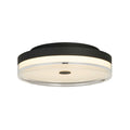 Cyprus LED Flush, Black Metal and Clear Acrylic