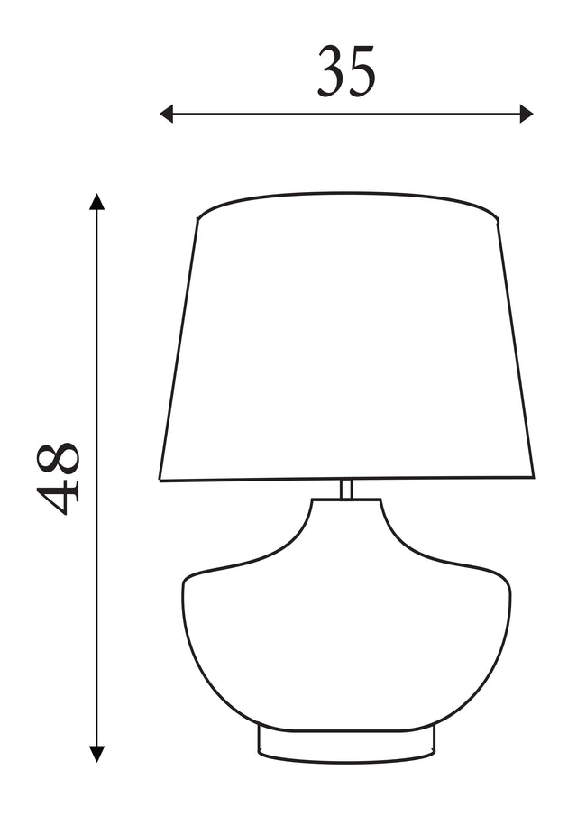 Avaya 1Lt Table Lamp, Ceramic with Linen Shade