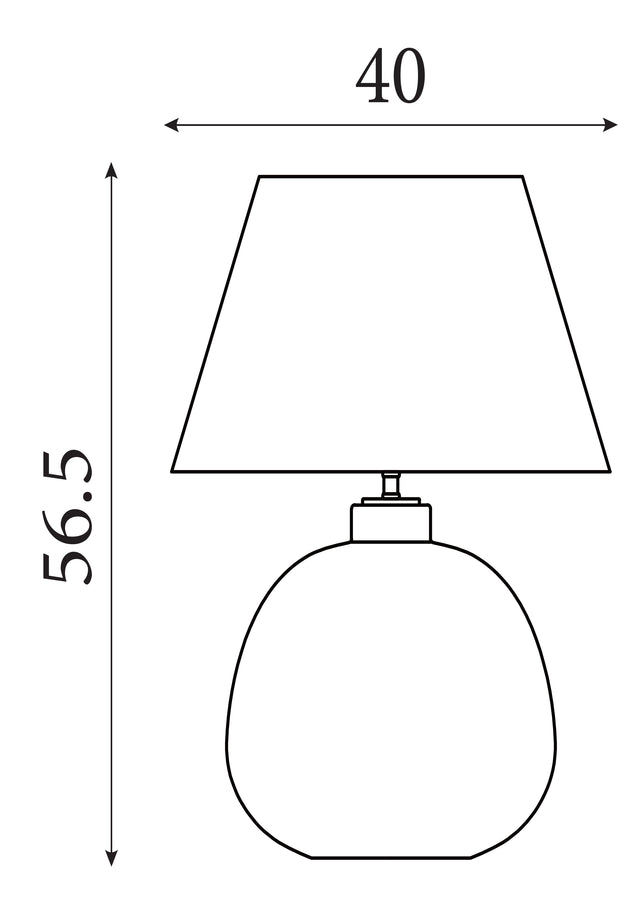 Zenith 1Lt Table Lamp, Green Glass with Natural Linen Shade