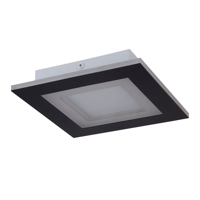 Squary LED Square Flush. Matt Black