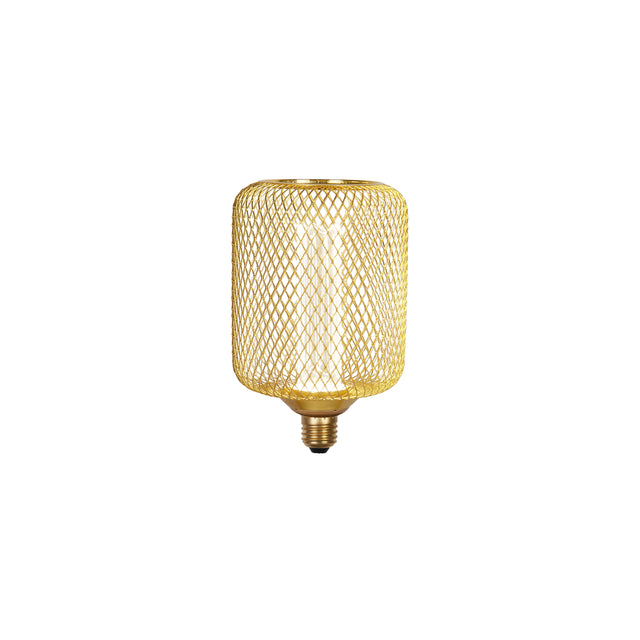 Wire Mesh Effect Drum Lamp - Gold Metal(4.5W, 4000K)