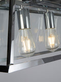 Voyager 5Lt Bar Pendant - Chrome Metal & Glass