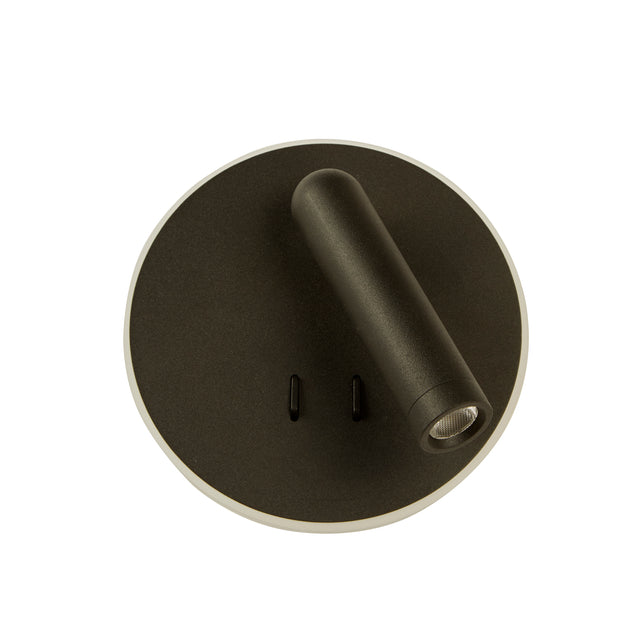 Cher LED Wall Light, Black Metal