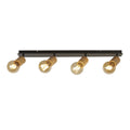 Spinny 4Lt Bar Spotlight - Wood & Matt Black Metal