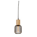 Spinny Pendant - Wood & Matt Black Metal