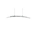 Curve 4Lt Pendant - Satin Silver Metal & Frosted Glass