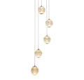 Allure 5Lt Multi-Drop Pendant - Chrome Metal & Clear Acrylic