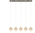 Allure 5Lt Bar Pendant - Chrome Metal & Clear Acrylic