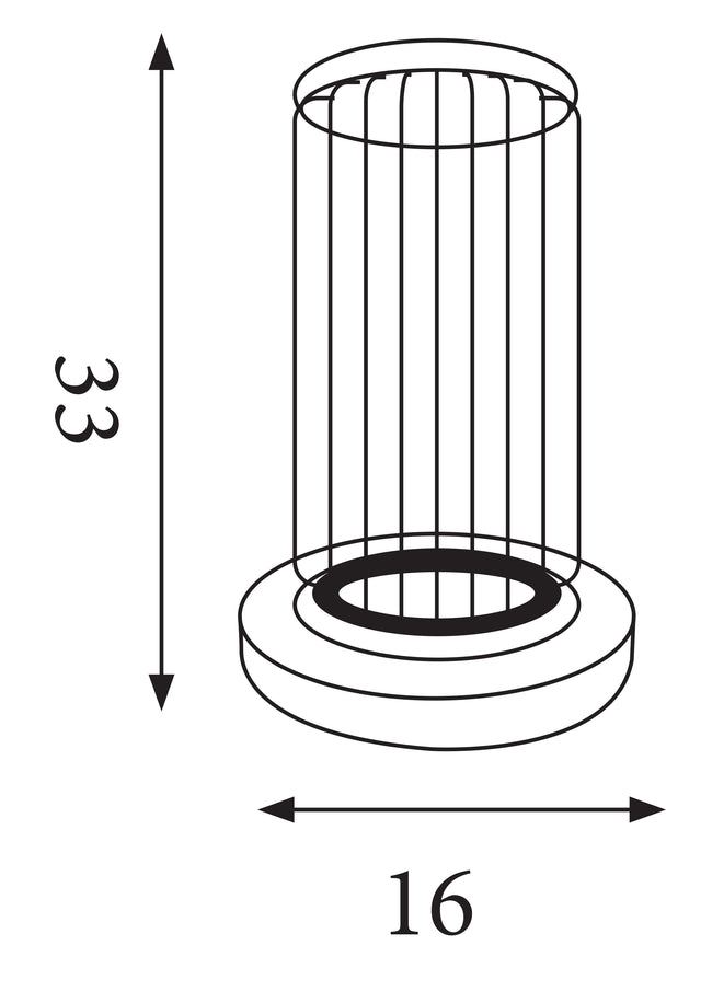 Circolo Cage Table Lamp - Black Metal & White Silicon