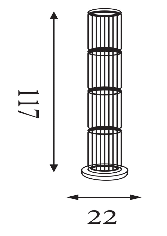 Circolo Cage Floor Lamp - Black Metal & White Silicon
