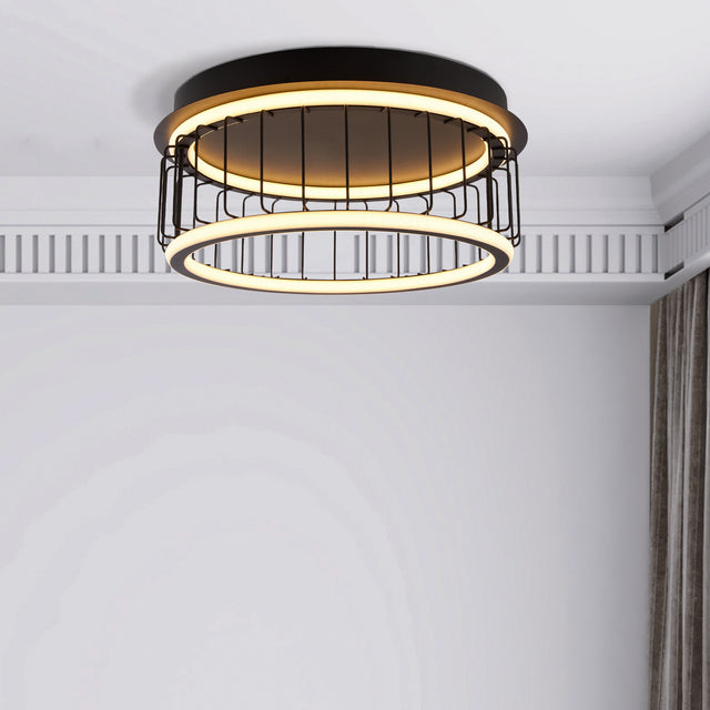 Circolo Cage Flush - Black Metal & White Silicon