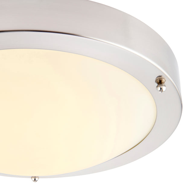Portico LED CCT IP44 9W Satin Nickel