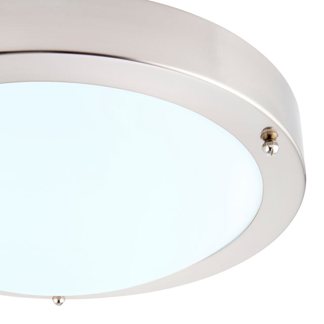 Portico LED CCT IP44 9W Satin Nickel