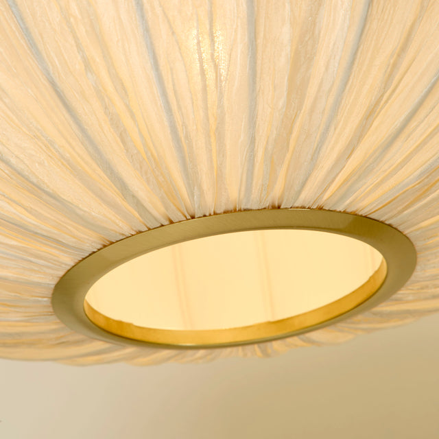Bonnie 1Lt Pendant Satin Brass Metal & Ivory Satin Shade
