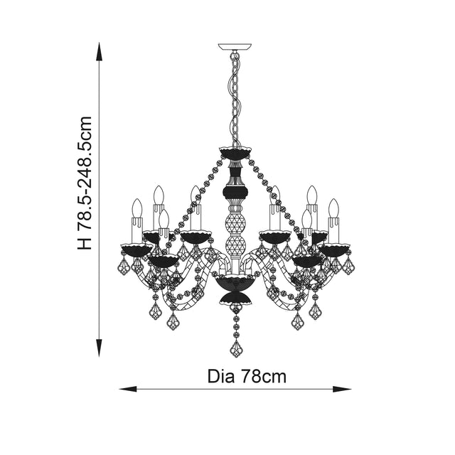 Clarence 8lt pendant