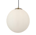 Atom II Pendant - Satin Brass & Opal Glass