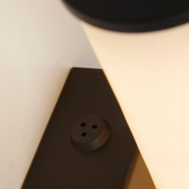 Wales LED Wall Light, Matt Black Metal with Marble Resin