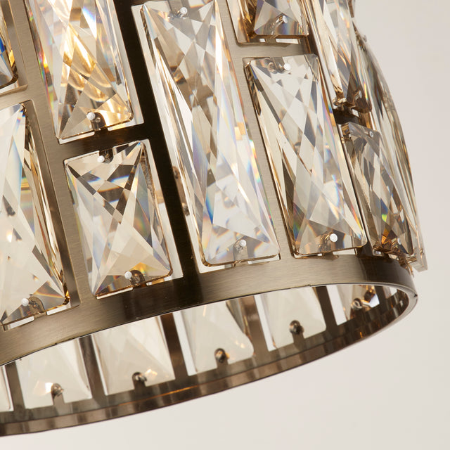 Bijou Pendant - Antique Brass Metal & Champagne Glass