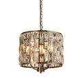 Bijou 3Lt Pendant - Antique Brass Metal & Champagne Glass