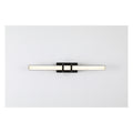 Parma LED Wall Light, Matt Black Metal & Clear Glass