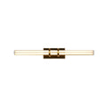 Parma LED Wall Light, Satin Brass Metal & Clear Glass